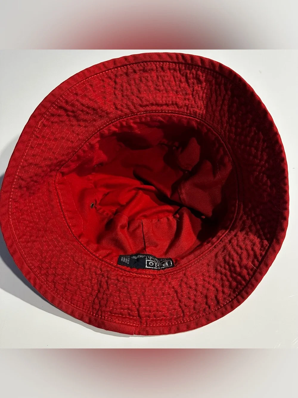 Polo Ralph Lauren Bucket Hat Red XLarge Cotton Pony Logo Outdoors Classic Casual